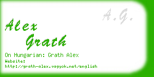alex grath business card